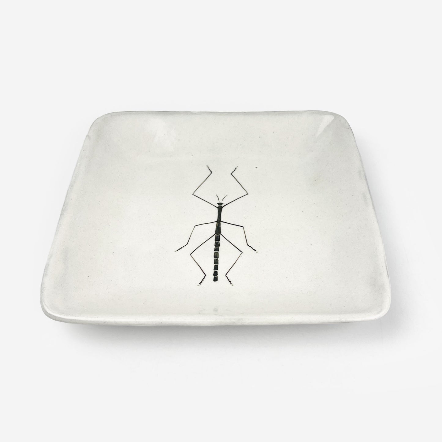 Sq. Plate Water Strider (6.5"D) by Takunobu Sawada