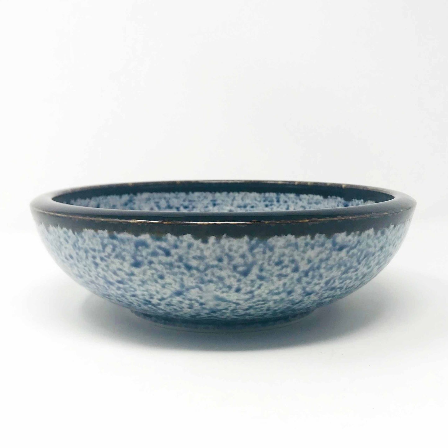 Navy Blue Seigaiha Asabachi Bowl (8"D) image 3