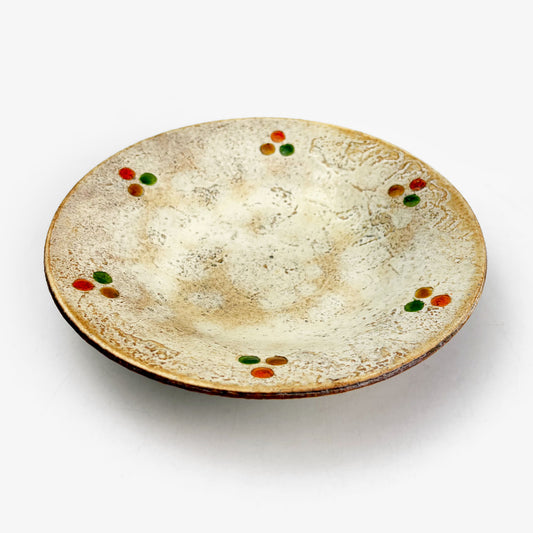 Momo-Iro Zogan Plate (6.25"D) by Makoto Kageyama