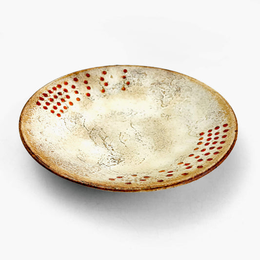 Momo-Iro Zogan Plate (6.25"D) by Makoto Kageyama
