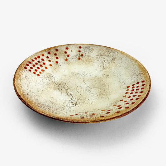 Momo-Iro Zogan Plate (6.25"D) by Makoto Kageyama