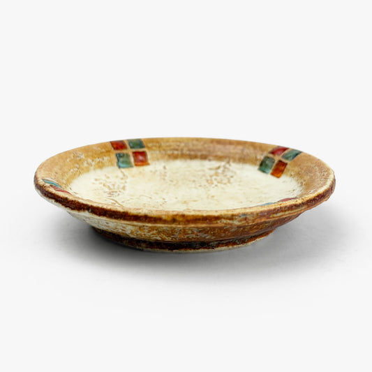 Momo-Iro Zogan Plate (4"D) by Makoto Kageyama