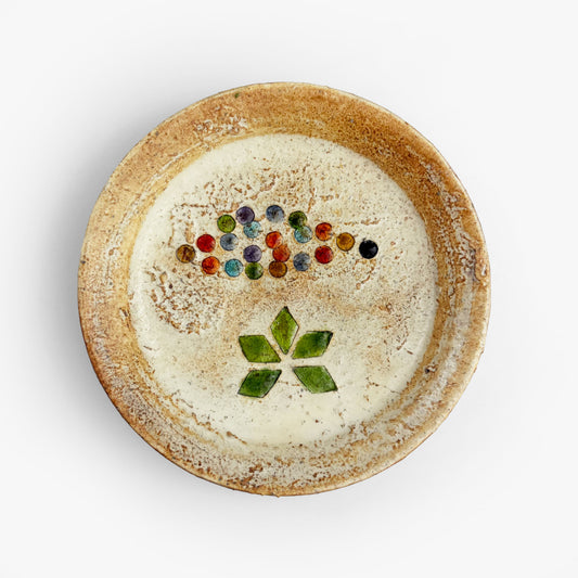 Momo-Iro Zogan Plate (4"D) by Makoto Kageyama