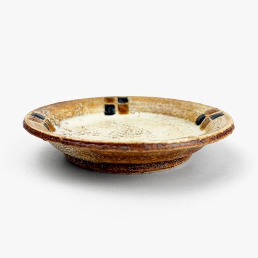 Momo-Iro Zogan Plate (4"D) by Makoto Kageyama