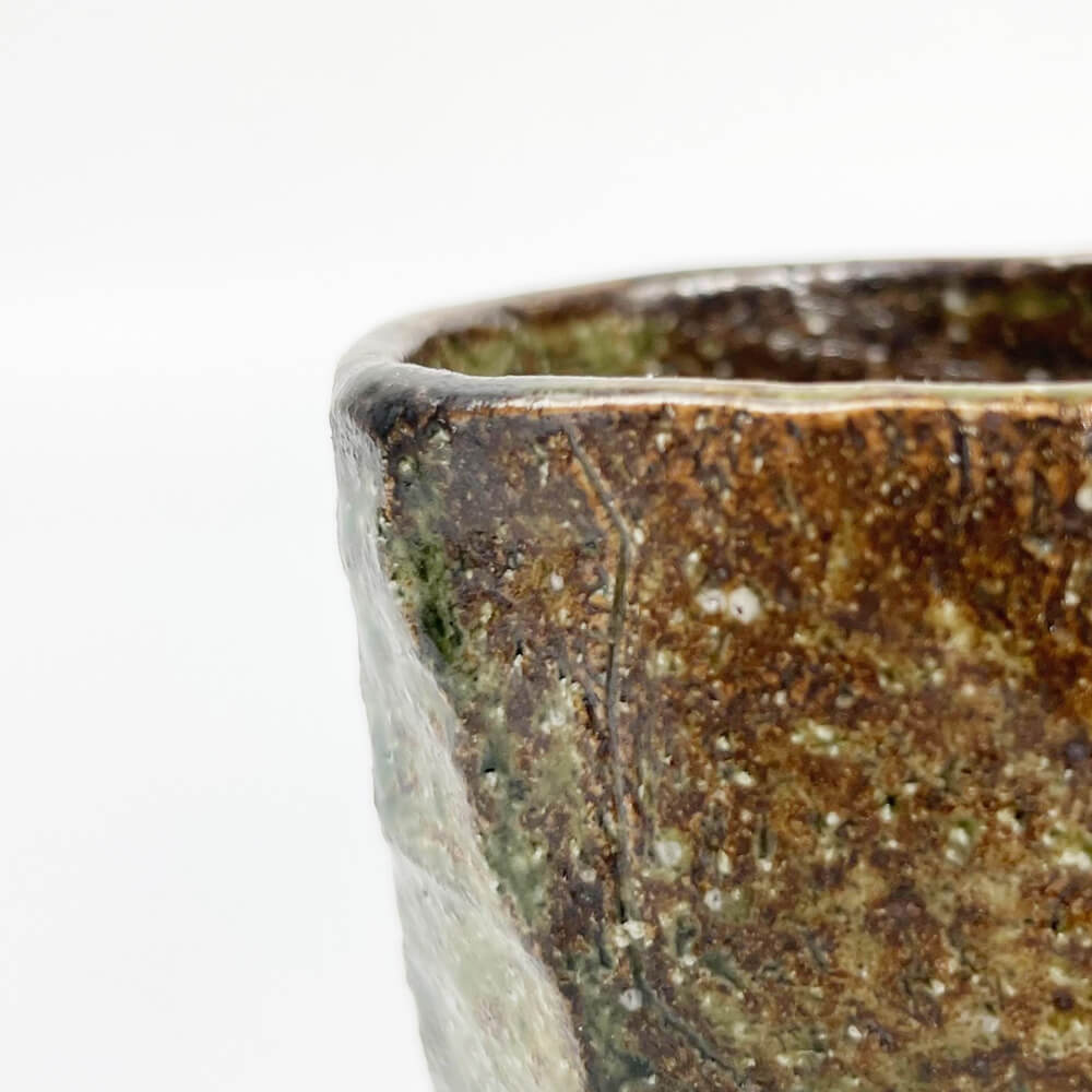 Yakishime Tea Cup (6.5oz) by Bunga Yamamoto/ Hoju-gama