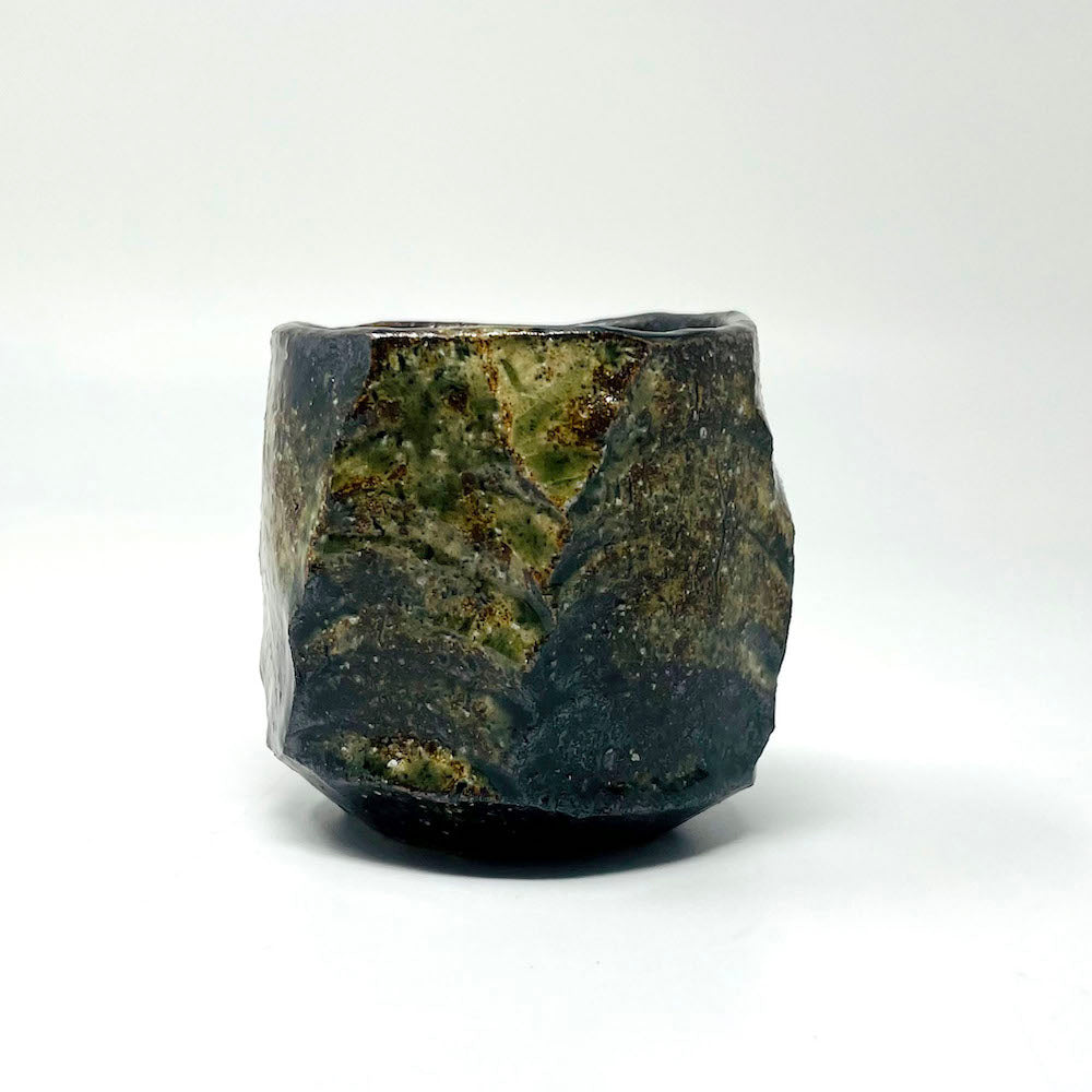 Yakishime Sake Cup (3.5oz) by Bunga Yamamoto/ Hoju-gama