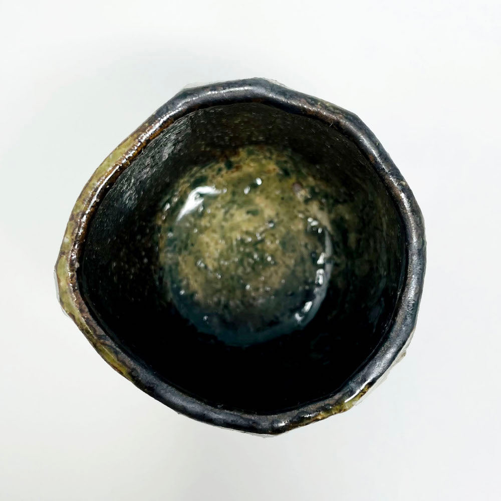 Yakishime Sake Cup (3.5oz) by Bunga Yamamoto/ Hoju-gama