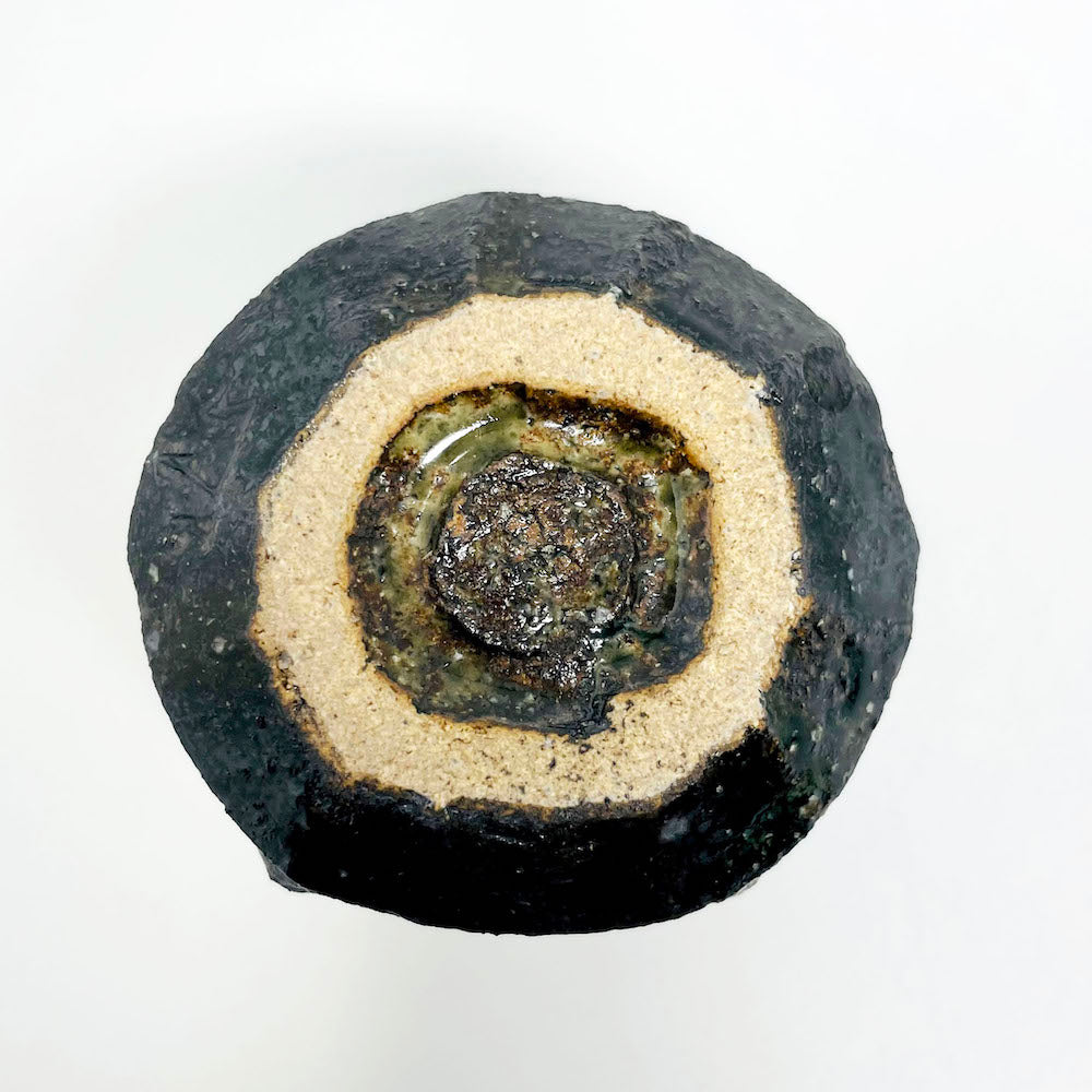 Yakishime Sake Cup (3.5oz) by Bunga Yamamoto/ Hoju-gama