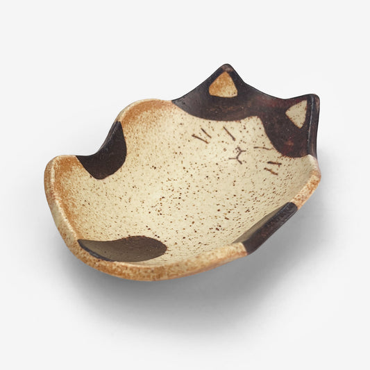 Animal Small Dish Cat (3.5" x 3") by Yoji Horikoshi
