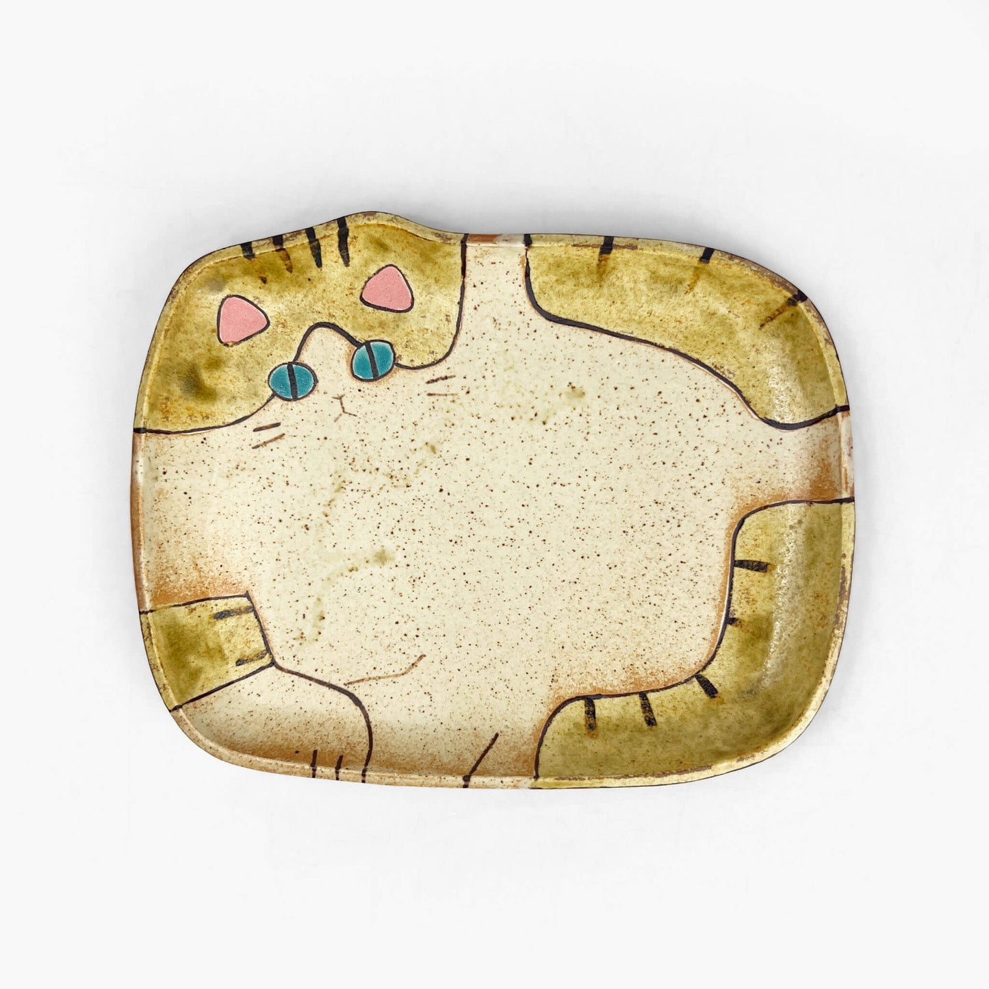 Cat Plate Tabby Tsugumi (6.75") by Yoji Horikoshi