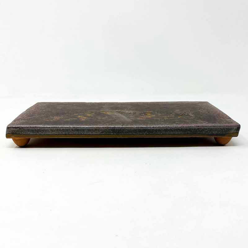 Footed Rec. Plate Dark Brown (10"x5") image 1