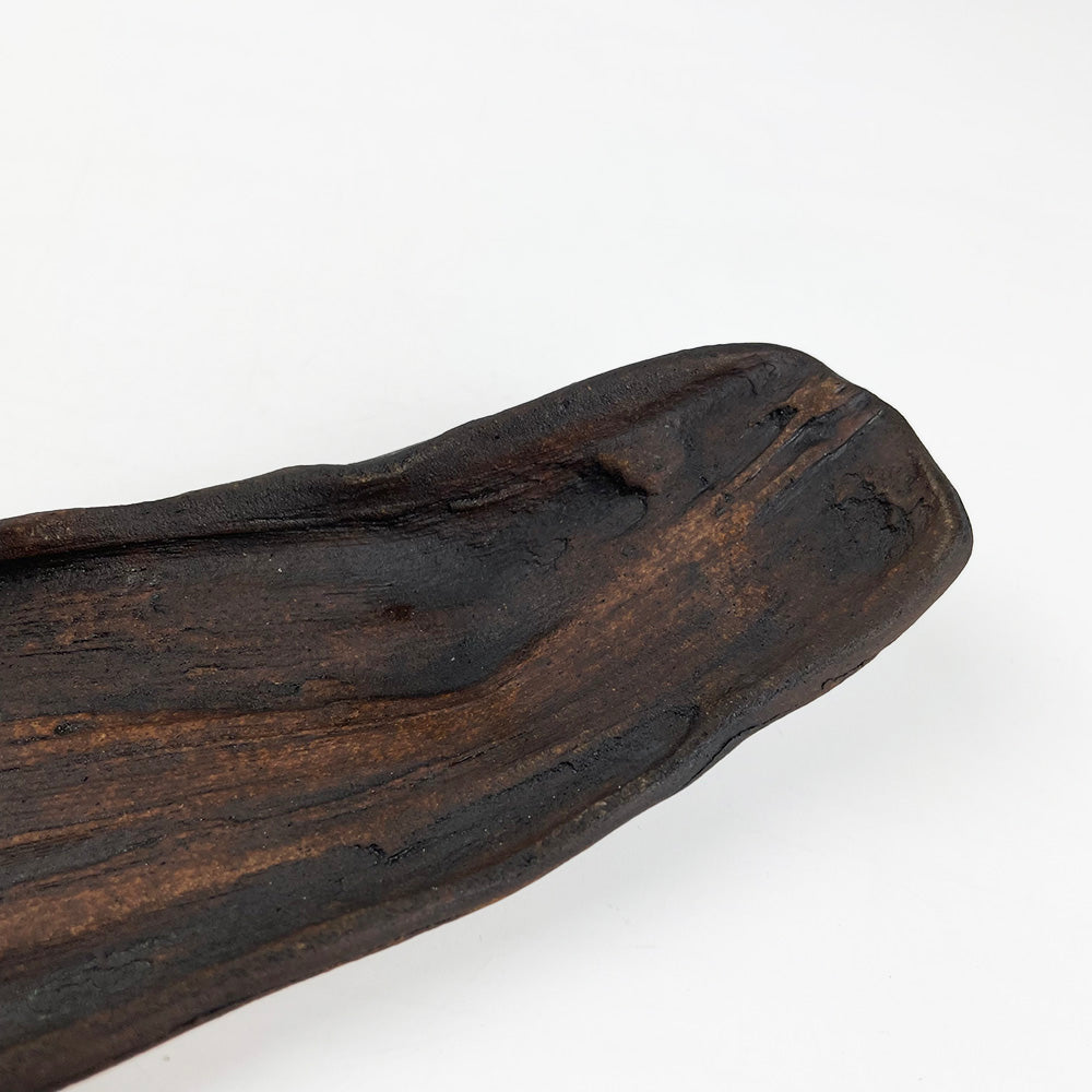 Long Plate Driftwood/Ryuboku (9.75"x2.5") by Bunga Yamamoto/ Hoju-gama image 4