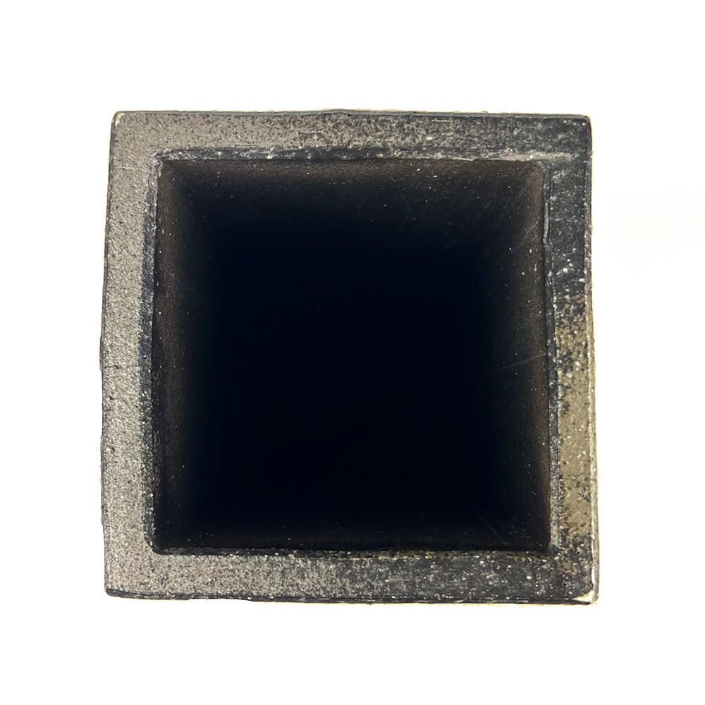 Shigaraki Rectangular Check Pattern Vase (14.75"H) image 5