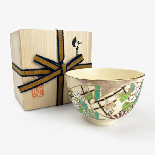Matcha Bowl Ninsei Fan (8.5 oz)