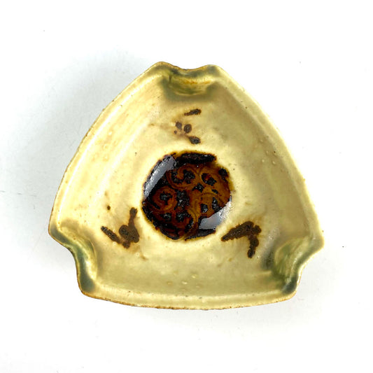 Footed Chinmi Dish Kizeto by Masayoshi Wakui (2.5"D) image 1