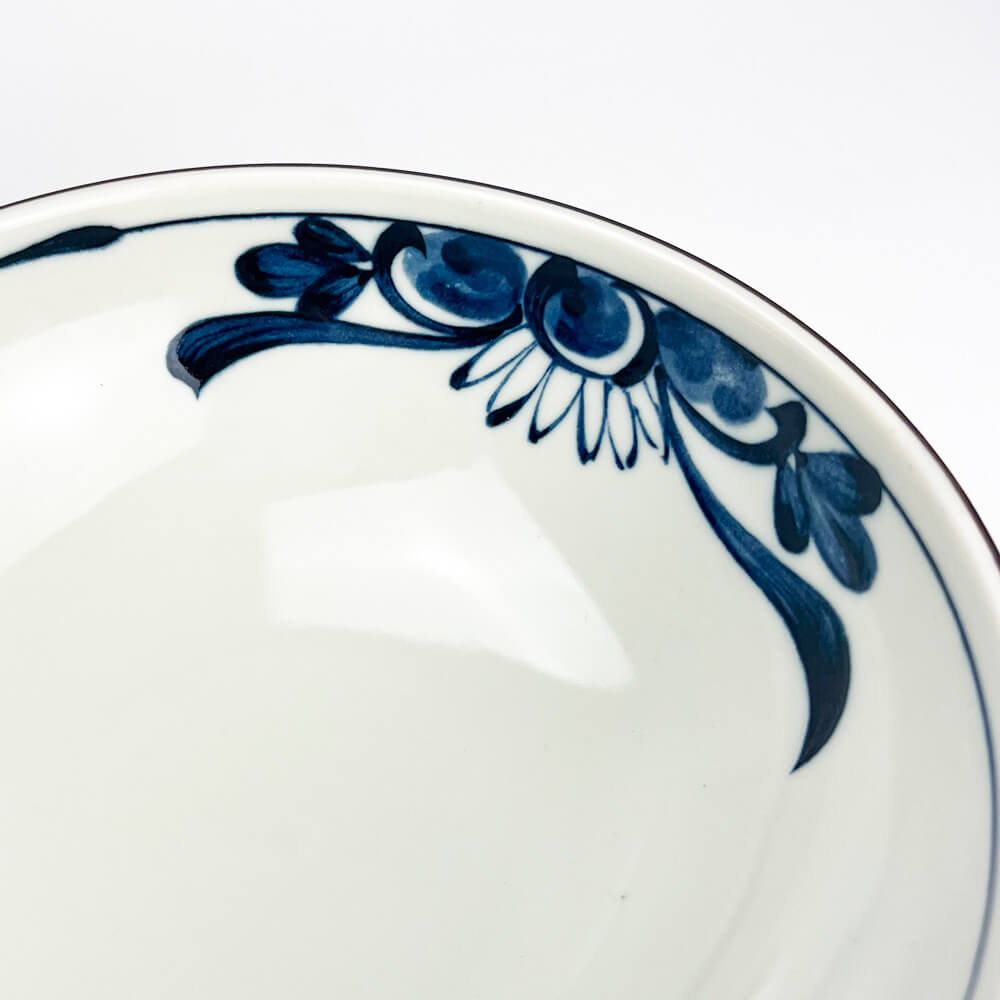 Blue Flower Ramen Bowl (8.25"D) image 4
