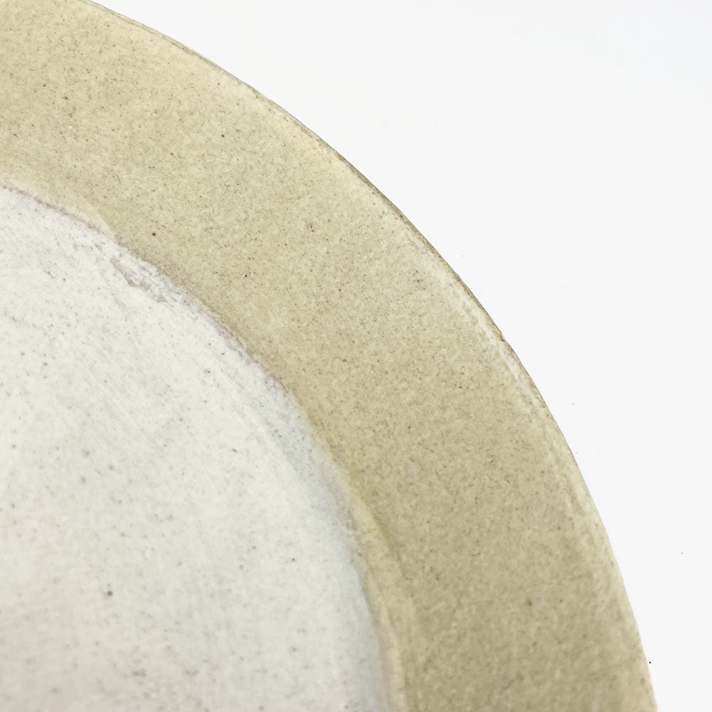 Rim Plate Cross Cream (8.25"D) by rutawa rawajifu
