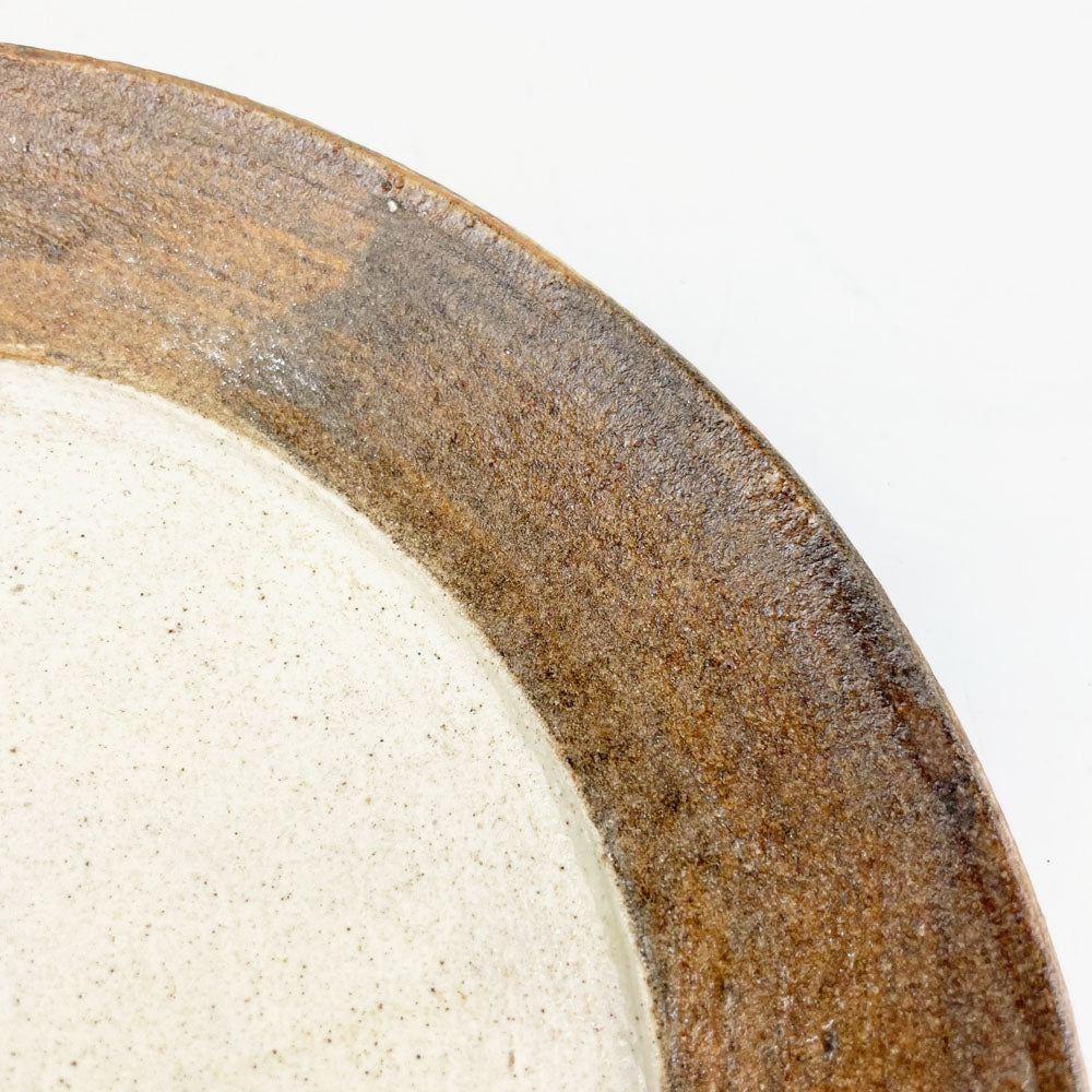 Rim Plate Cross Brown (8.25"D) by rutawa rawajifu