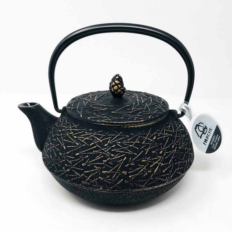 Iwachu Cast Iron Tea Pot Black Pine Needle image 0