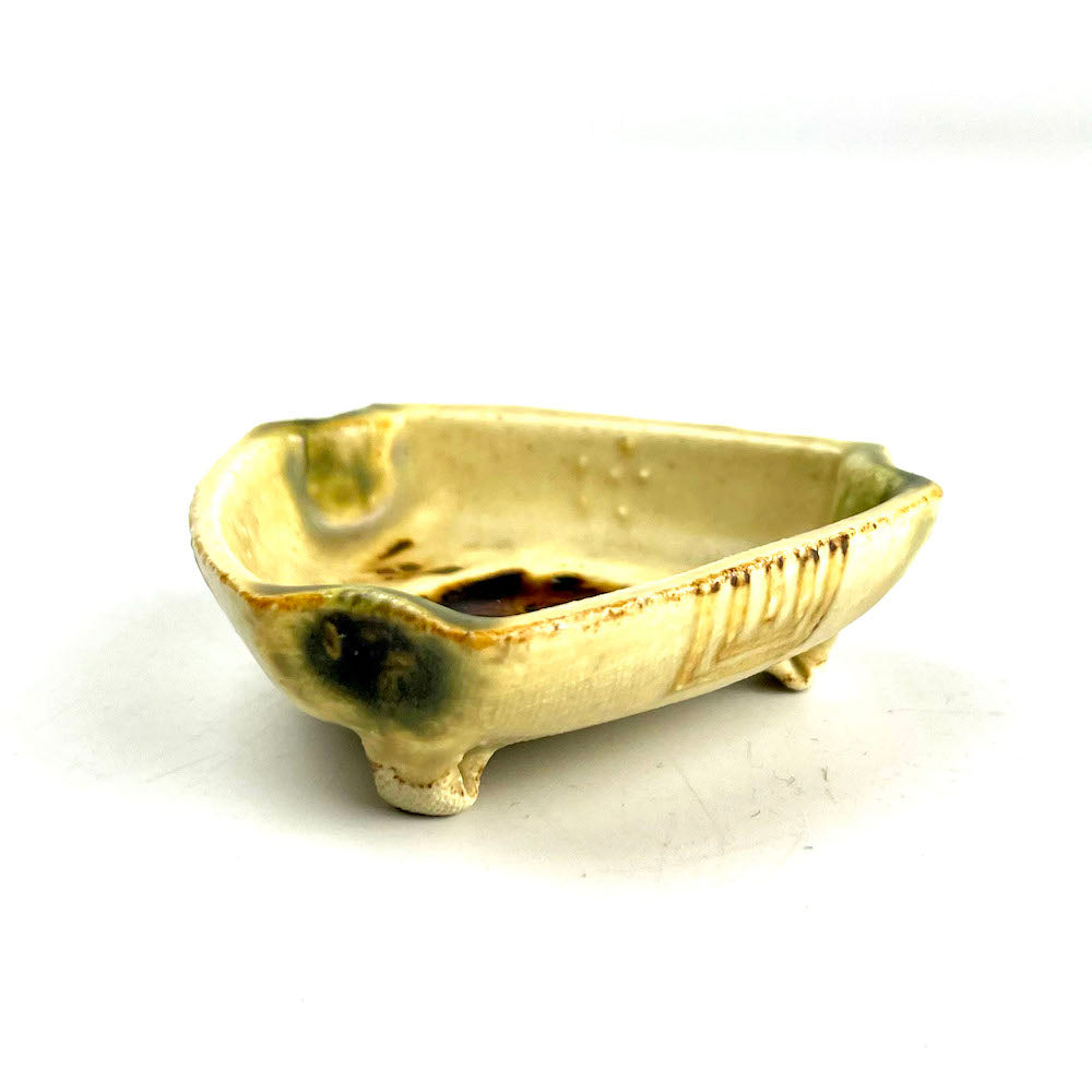 Footed Chinmi Dish Kizeto by Masayoshi Wakui (2.5"D) image 0