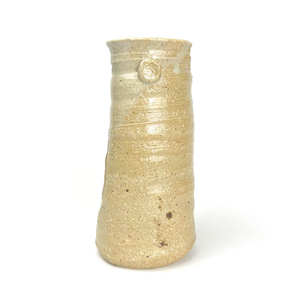 Shigaraki Small Bucket Beige Vase  (5.5"H) image 1