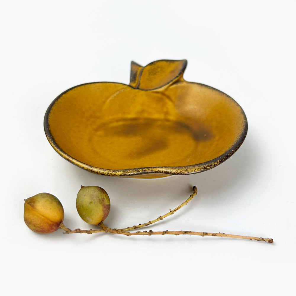 Small Dish Apple Brown (4" x 4.25") image 0