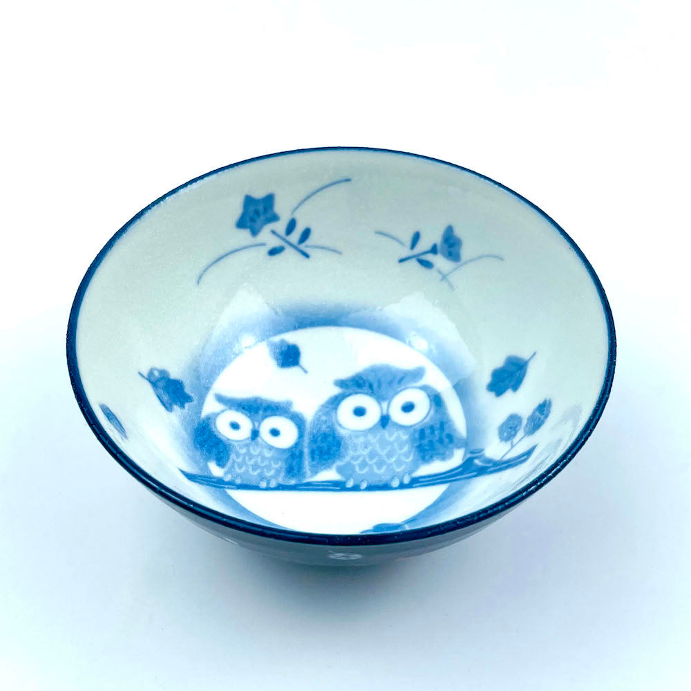 Owl Blue Rice Bowl (4.5"D) image 6