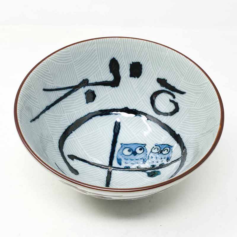 Owl Blue Rice Bowl (4.5″D) image 4