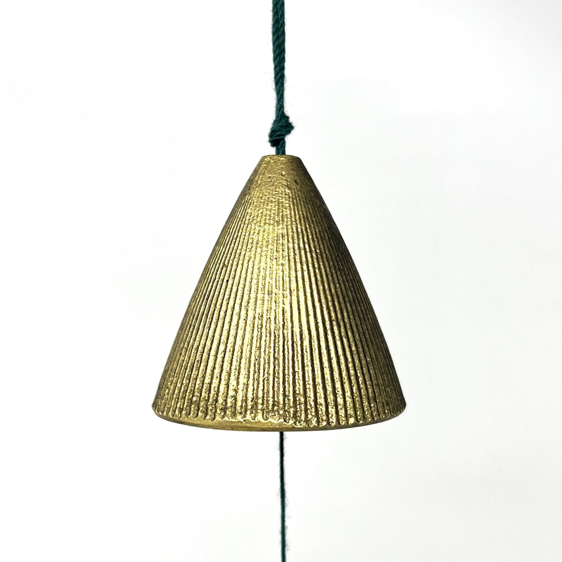 Cast Iron Wind Chime Gold Cone image 0