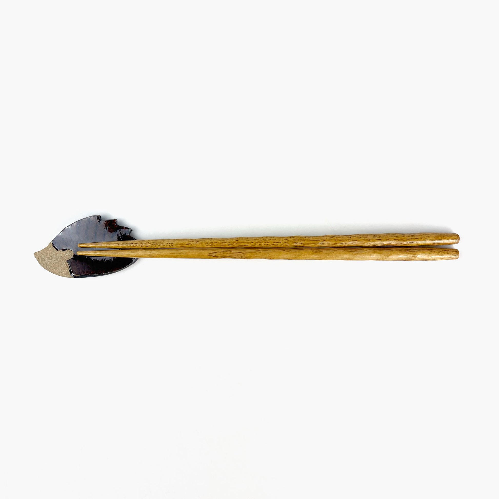 Chopstick Rest Hedgehog Brown (2.5" x 1.5") by Keishuugama image 0