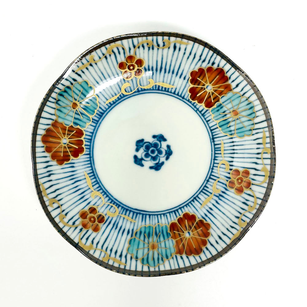 Minokayi Dish Set of 5 Somenishiki Imari  (4.5"D) image 3