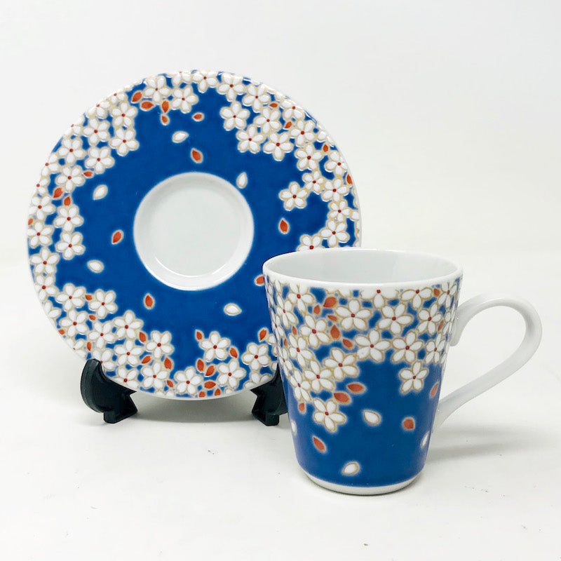Kutani Demitasse Cup & Saucer Sakura (2.5 fl.oz ) image 2