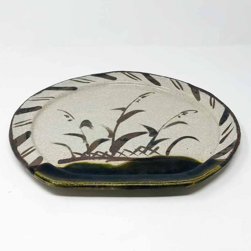 Oribe Hangetsu Plate by Hiroshige Kato image 1