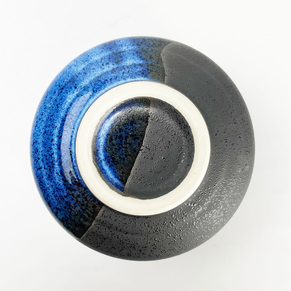 Matcha Bowl Hiwa Black and Blue (4.5"D) image 2