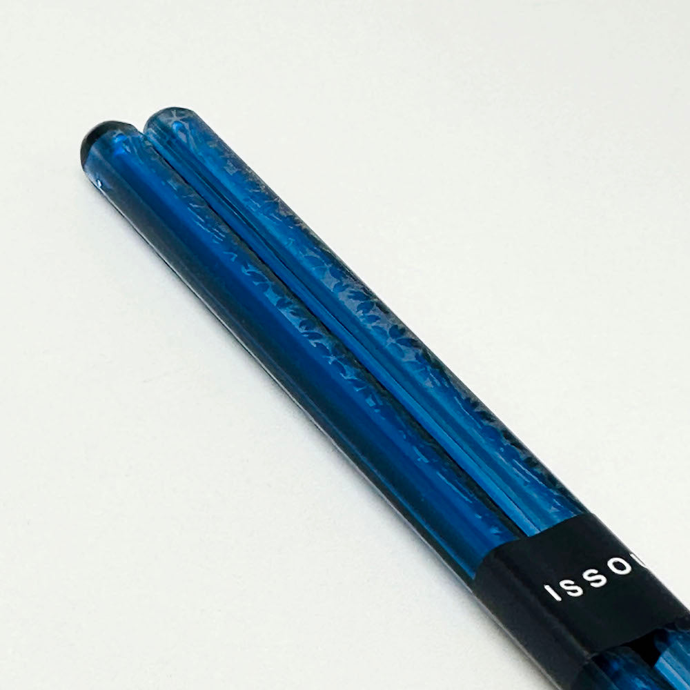 Wakasa-nuri Chopsticks Hana Kiriko Blue (9"L) image 2