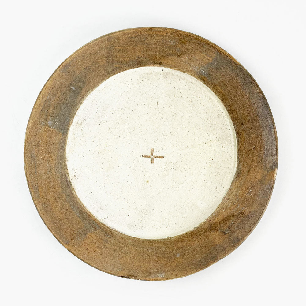 Rim Plate Cross Brown (8.25"D) by rutawa rawajifu image 0