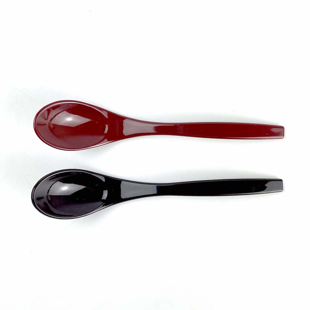Plastic Spoon Tsurukubi Red (5"L) image 1