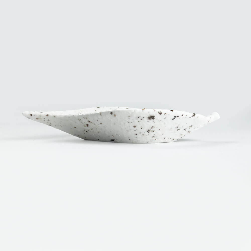 Kozuke Dish Leaf Shiromikage (4.75"x2.5") image 2