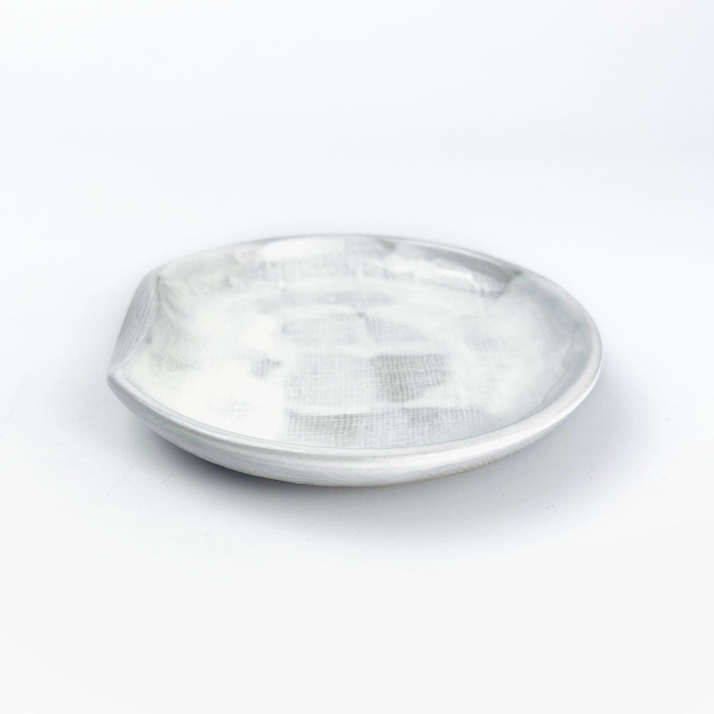 Seto-yaki Plate Hangetsu Small Unofu (5"D) image 2