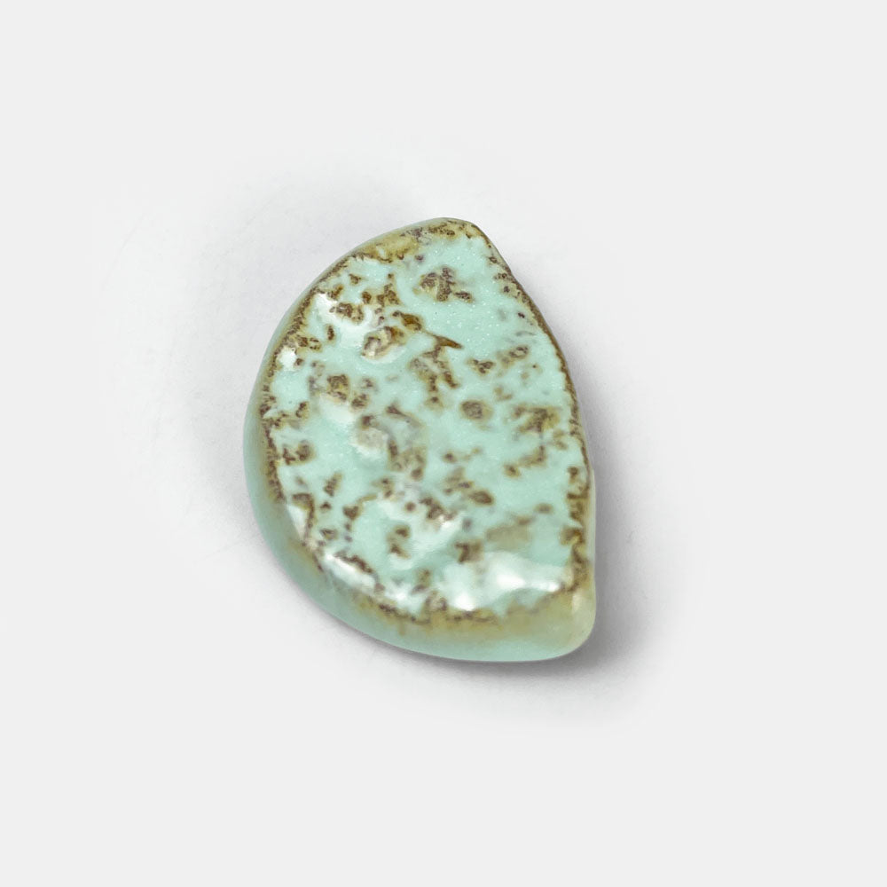 Chopstick Rest Hangetsu Mint by Higashiyama-Yaki (1.25" x 2") image 2