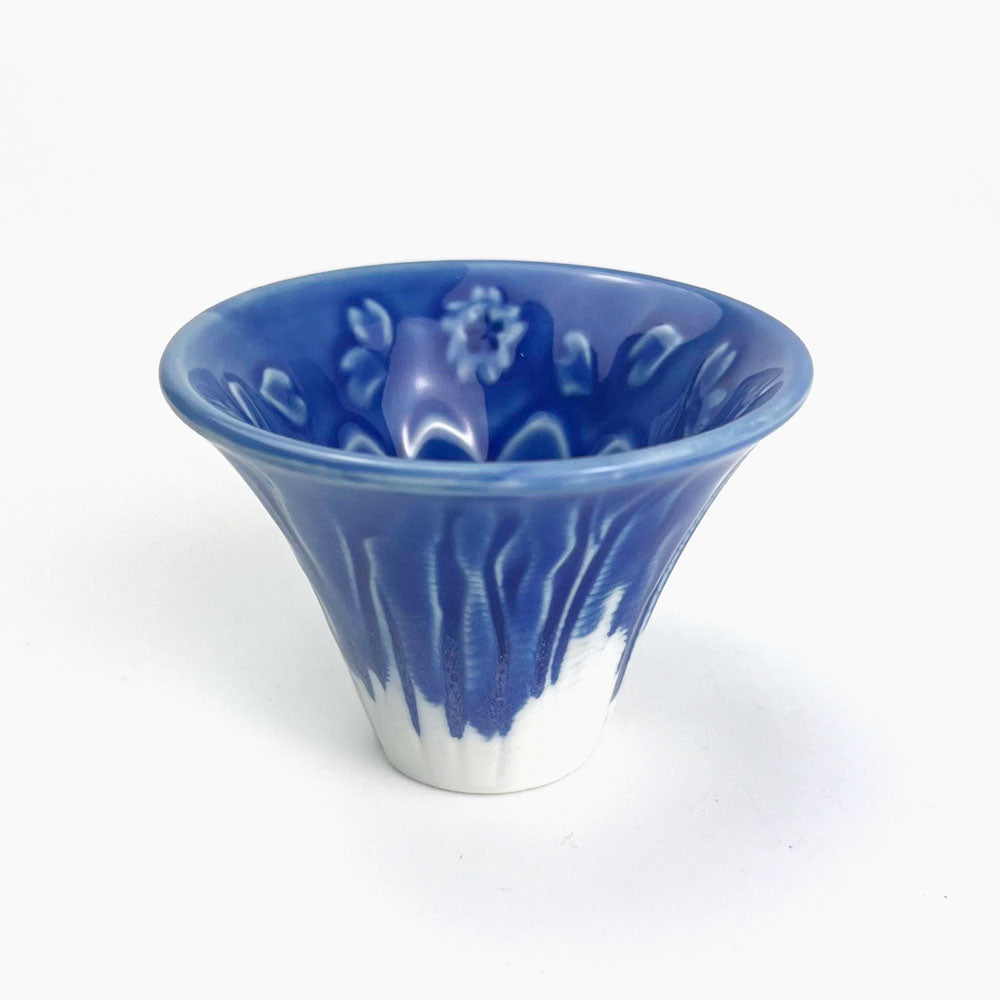 Mt. Fuji Sake Cup Blue (2.5 oz) image 1