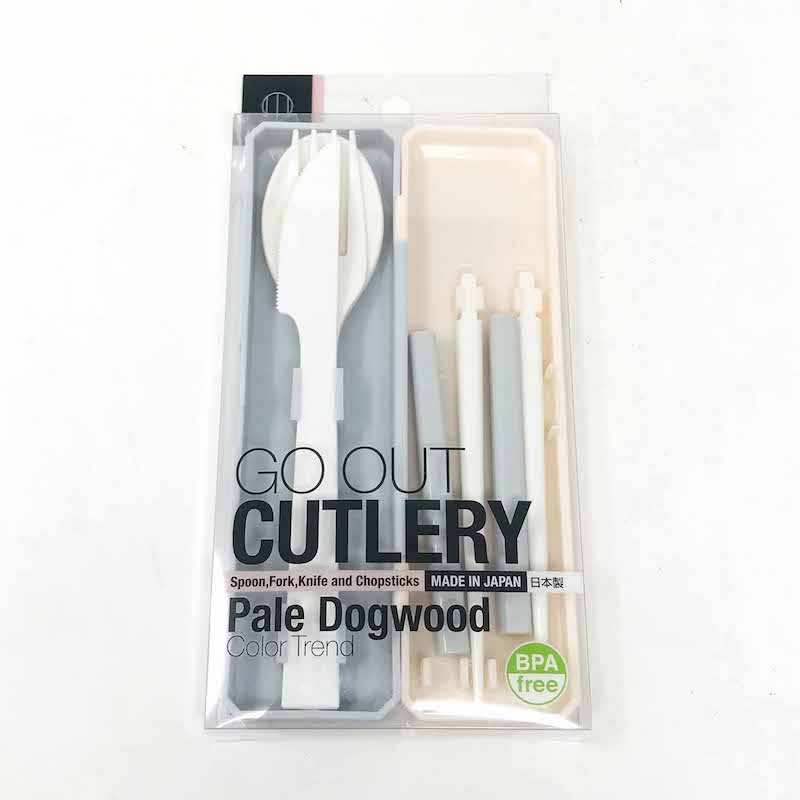 4pcs Portable Travel Cutlery Set Pink (6.75" x 1.75") image 0
