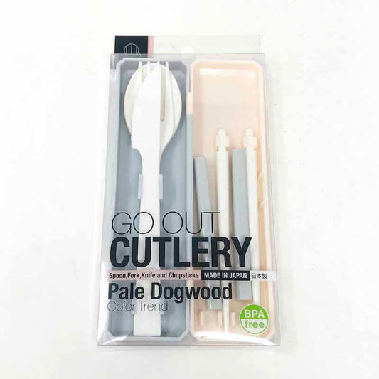 4pcs Portable Travel Cutlery Set Pink (6.75" x 1.75") image 0