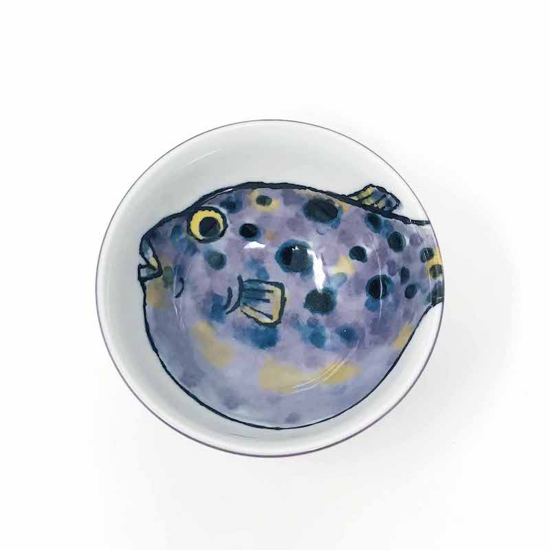 Rice Bowl Purple Fugu (4.5"D) image 0