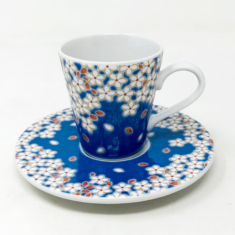 Kutani Demitasse Cup & Saucer Sakura (2.5 fl.oz ) image 0