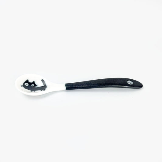 Tea Spoon Black Cat (4.5"L) image 0