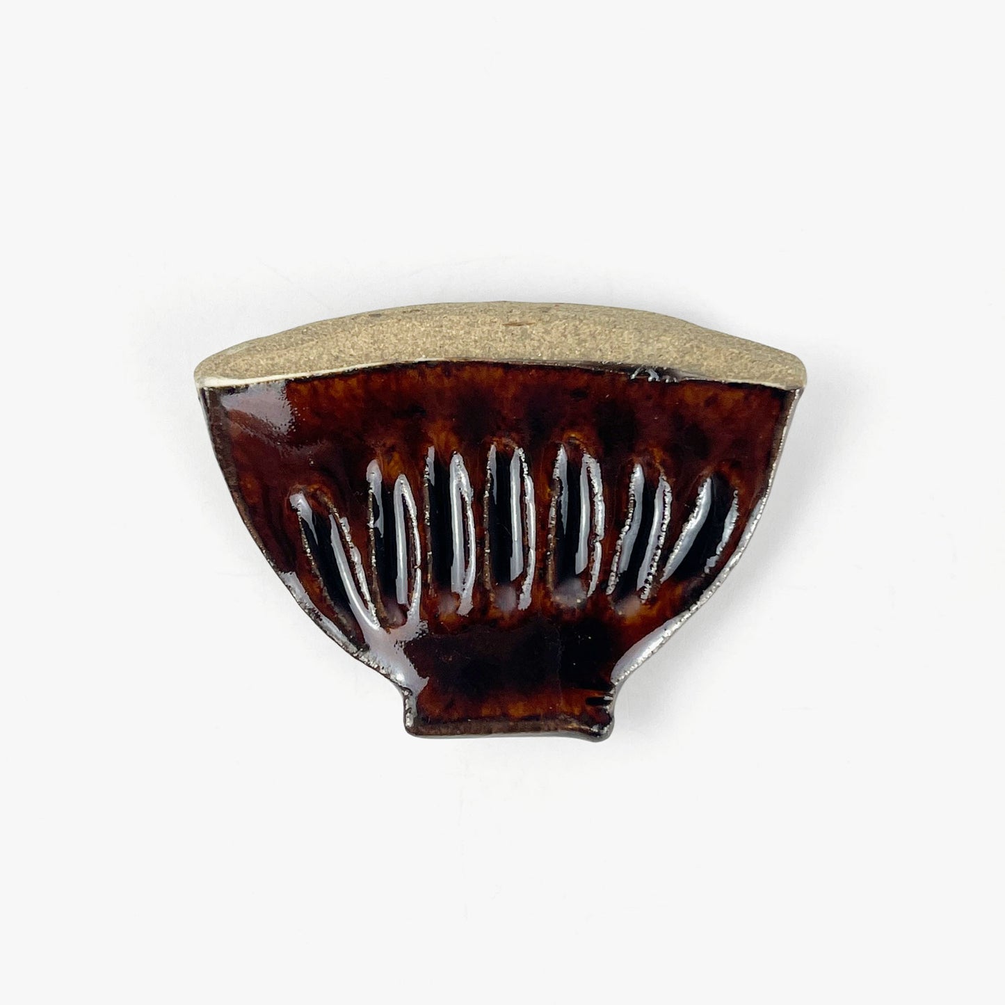 Chopstick Rest Utsuwa Brown (2" x 1.5") by Keishugama image 2