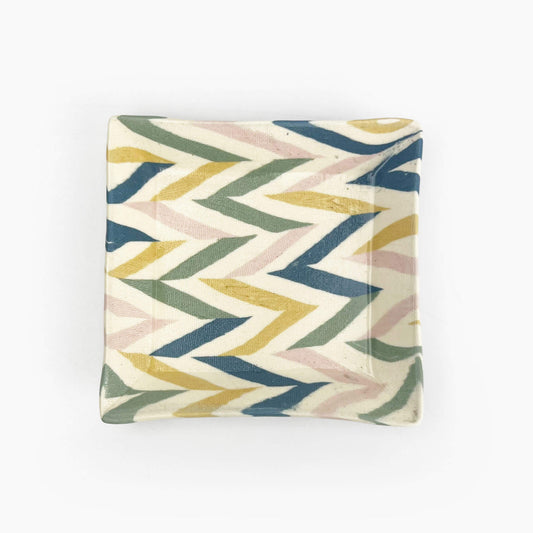 Sq. Dish Nerikomi Yagasuri (2.75" x 2.75")