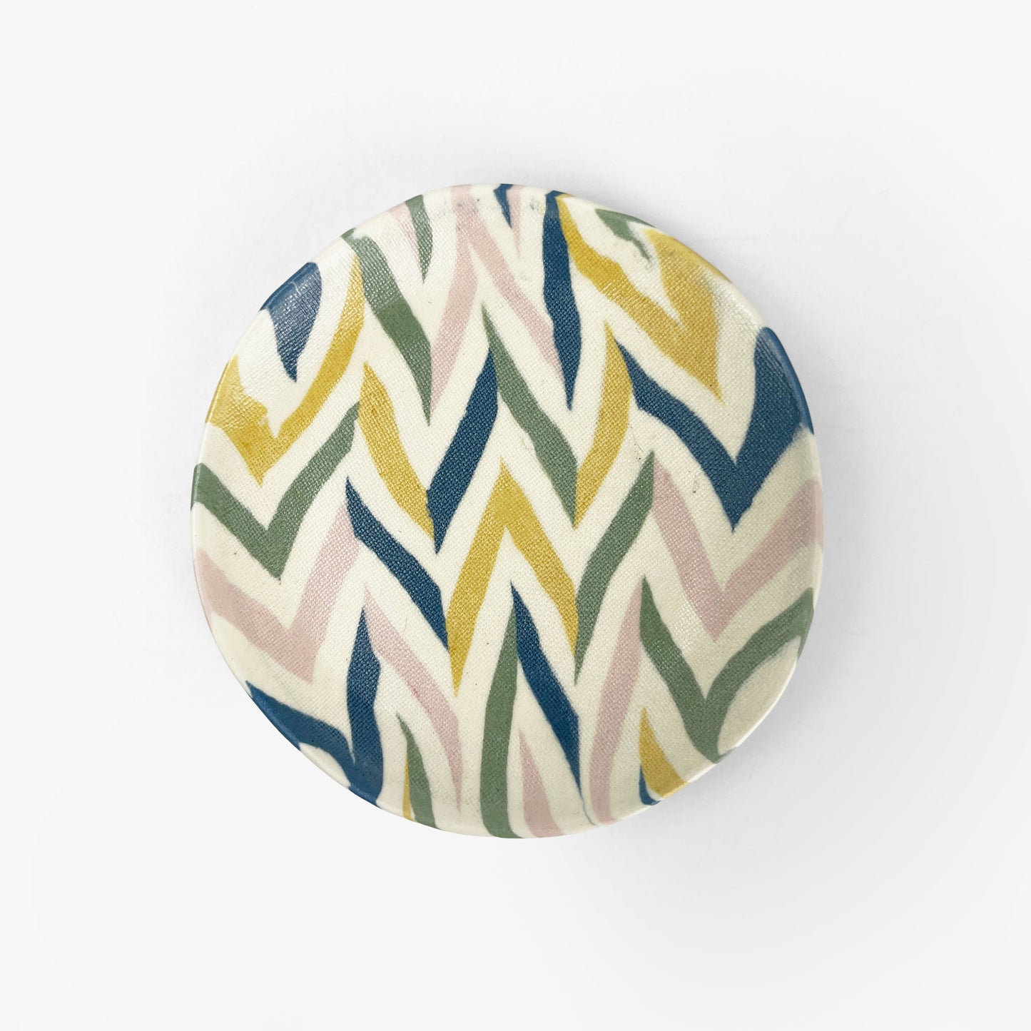 Small Dish Nerikomi Yagasuri (3.25"D)