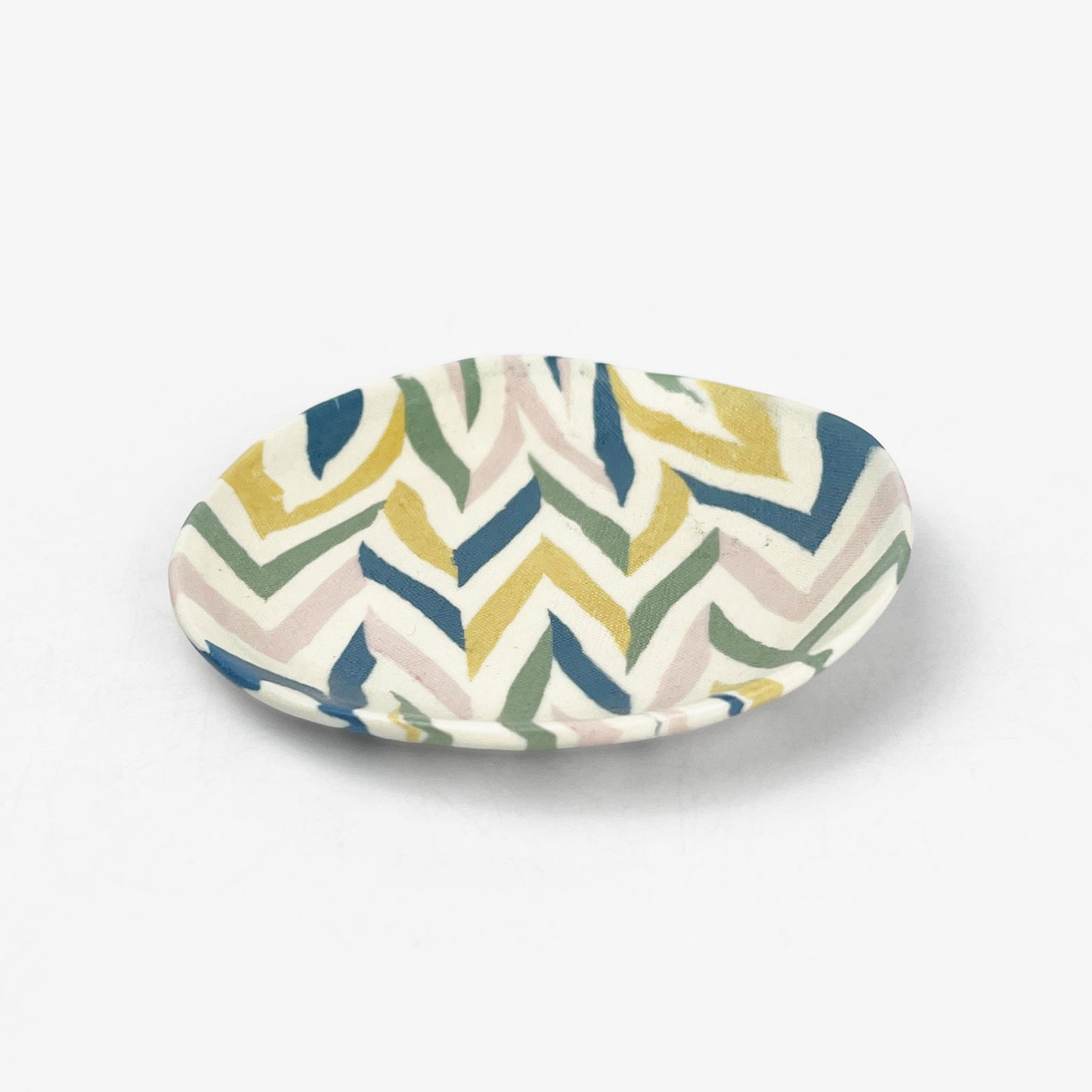 Small Dish Nerikomi Yagasuri (3.25"D)